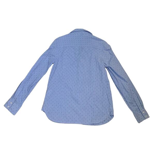 Tommy Hilfiger Blue Red Gingham Print Long Sleeve 3/4 Button Down Shirt Small - Picture 8 of 13